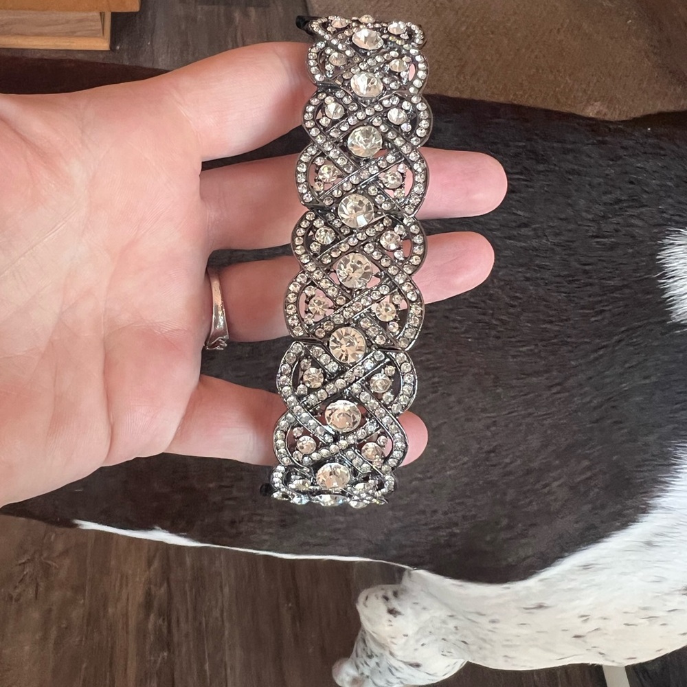 Silver and Black Celtic Knot Bracelet